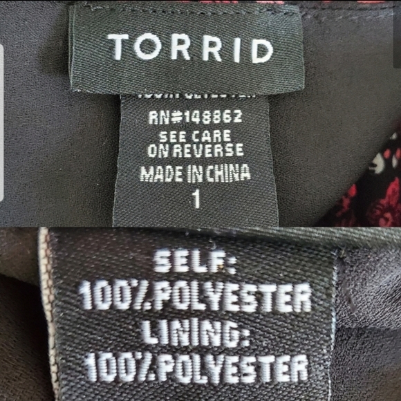 ⬇️Torrid Floral Print Chiffon Layered Tank Top - Picture 6 of 7